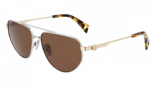 Lanvin LNV105S Sunglasses, (046) SILVER/GOLD/BROWN