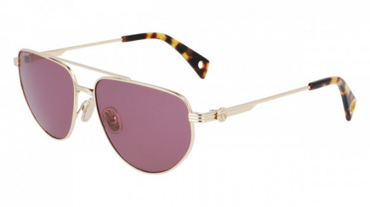 Lanvin LNV105S Sunglasses, (718) GOLD/RUBY