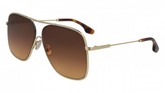 Victoria Beckham VB132S Sunglasses, (708) GOLD/BROWN ORANGE