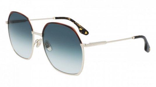 Victoria Beckham VB206S Sunglasses, (712) GOLD/BURGUNDY