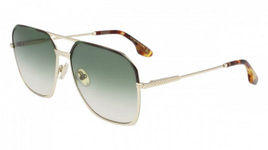 Victoria Beckham VB212S Sunglasses, (700) GOLD/GREEN