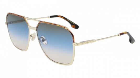 Victoria Beckham VB212S Sunglasses, (720) GOLD/BLUE