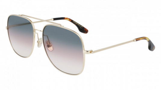Victoria Beckham VB215S Sunglasses, (756) GOLD/PETROL/SAND