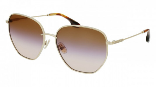 Victoria Beckham VB219S Sunglasses, (729) GOLD/BROWN PURPLE PEACH