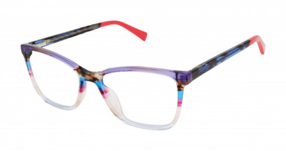 gx by Gwen Stefani GX081 Eyeglasses, Purple Multi Stripe (PUR)