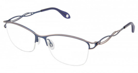 Fysh UK F-3673 Eyeglasses, M201-NAVY BLUSH