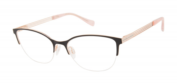 Tura by Lara Spencer LS136 Eyeglasses, Black/Rose Gold (BLK)