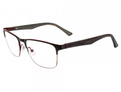 Club Level Designs CLD9319 Eyeglasses, C-2 Matt Black/Red