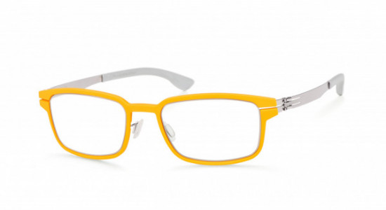 ic! berlin District Eyeglasses, Chrome-Yellow