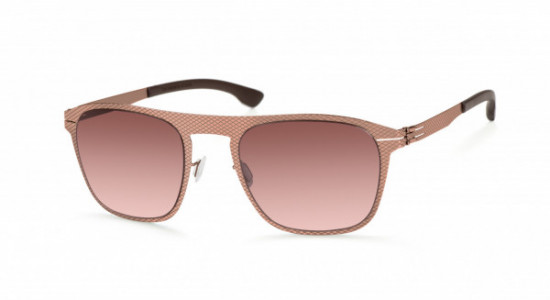 ic! berlin Herzberge Grid Sunglasses, Shiny Copper