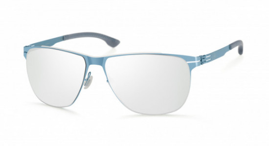 ic! berlin MB 05 Sunglasses, White Bridge-Electric-Light-Blue