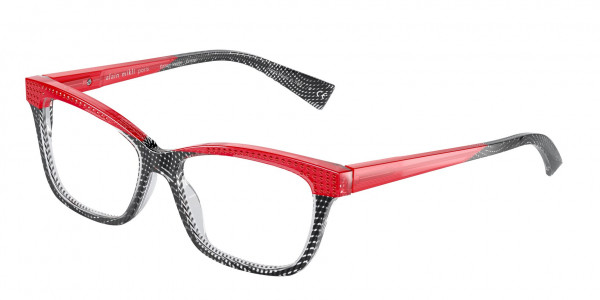 Alain Mikli A03037B Eyeglasses, 001 BLACK CRYSTAL POINTILLE RED (MULTI)