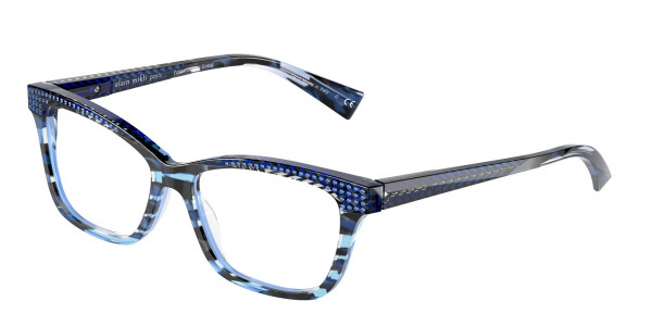 Alain Mikli A03037B Eyeglasses, B0A3 HAVANA BLUE CHEVRON BLUE (BLUE)