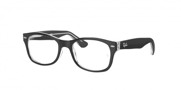 Ray-Ban Junior RY1528F Eyeglasses, 3529 BLACK ON TRANSPARENT (BLACK)