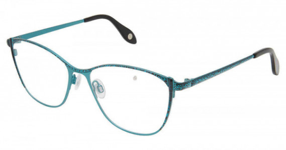 Fysh UK F-3674 Eyeglasses, S204-TURQ LEOPARD