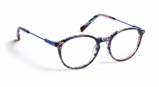 J.F. Rey LIKE Eyeglasses, BLACK/BLUE/RED 12/16 BOY (0020)