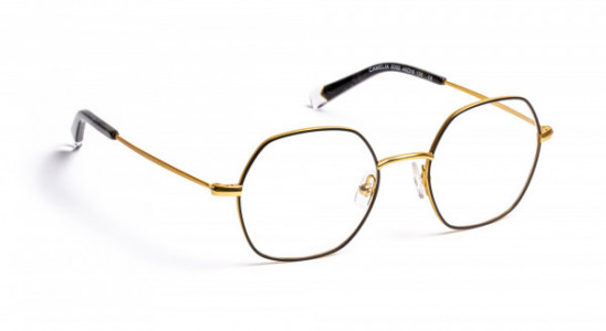 J.F. Rey CAMELIA Eyeglasses, BLACK/SATIN GOLD 8/12 GIRL (0050)