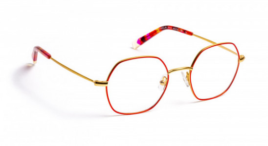 J.F. Rey CAMELIA Eyeglasses, RED/SATIN GOLD 8/12 GIRL (3050)