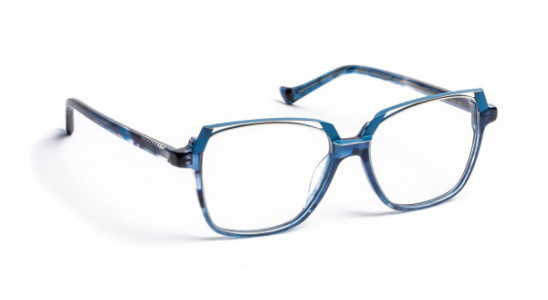 VOLTE FACE QUEEN Eyeglasses, BLUE/SHINY SILVER (2529)