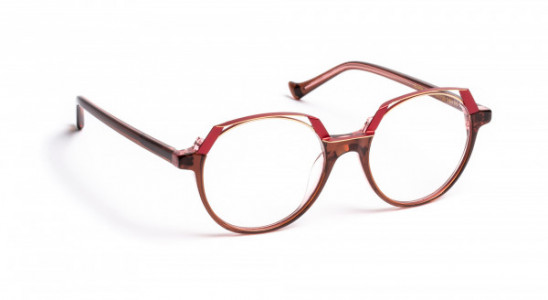 VOLTE FACE QUAW Eyeglasses, BROWN/BURGUNDY/SHINY GOLD (9050)