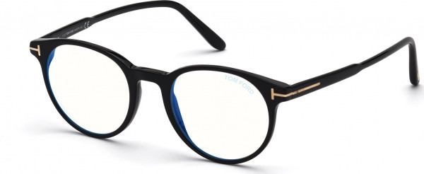 Tom Ford FT5695-B Eyeglasses, 001 - Shiny Black / Shiny Black