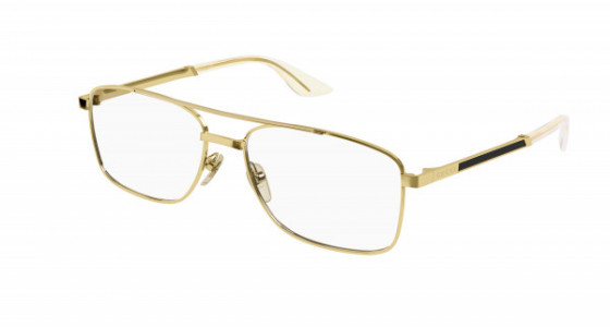 Gucci GG0986O Eyeglasses, 001 - GOLD with TRANSPARENT lenses