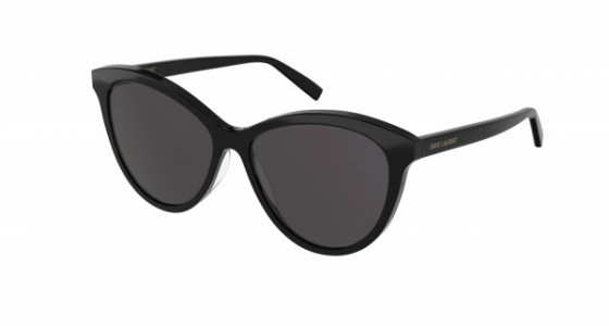 Saint Laurent SL 456 Sunglasses, 001 - BLACK with BLACK lenses