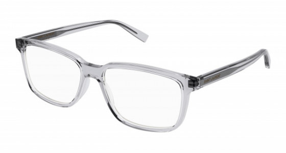 Saint Laurent SL 458 Eyeglasses, 007 - GREY with TRANSPARENT lenses