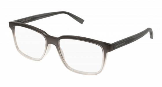 Saint Laurent SL 458 Eyeglasses, 008 - GREY with TRANSPARENT lenses