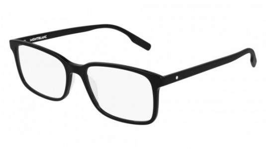 Montblanc MB0152O Eyeglasses, 005 - BLACK with TRANSPARENT lenses