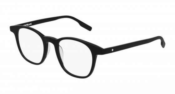 Montblanc MB0153O Eyeglasses, 001 - BLACK with TRANSPARENT lenses