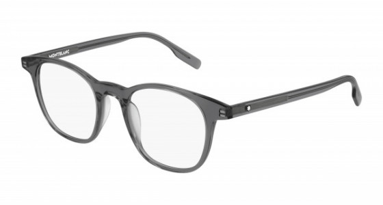 Montblanc MB0153O Eyeglasses, 004 - GREY with TRANSPARENT lenses