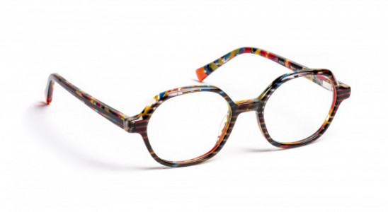 J.F. Rey BOOM Eyeglasses, STRIPES BLACK/RED/YELLOW 4/6 MIXTE (0035)