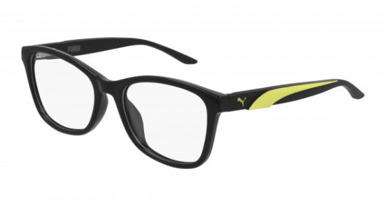 Puma PJ0054O Eyeglasses, 001 - BLACK with TRANSPARENT lenses