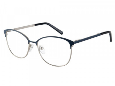 Baron 5306 Eyeglasses, Matte Silver With Matte Blue