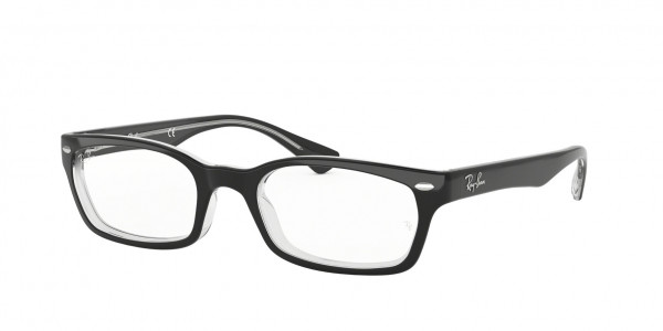 Ray-Ban Optical RX5150 Eyeglasses, 2034 BLACK ON TRANSPARENT (BLACK)