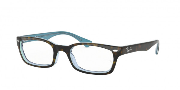 Ray-Ban Optical RX5150 Eyeglasses, 5023 HAVANA ON TRANSPARENT AZURE (TORTOISE)