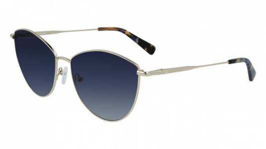 Longchamp LO155S Sunglasses, (726) GOLD / SMOKE ROSE