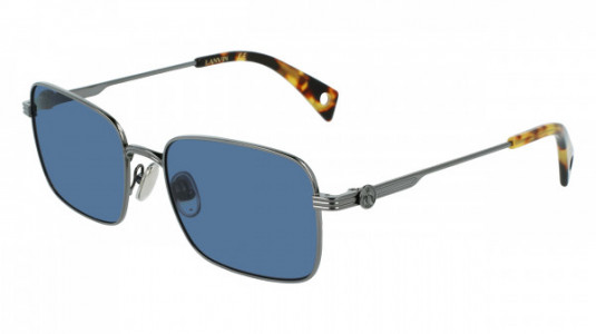 Lanvin LNV104S Sunglasses, (050) DARK RUTHENIUM/BLUE