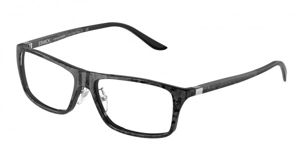 Starck Eyes SH1043YY Eyeglasses, 0001 CARBON CIOP BLACK (BLACK)