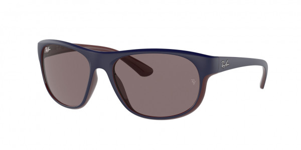Ray-Ban RB4351 Sunglasses, 65697N MATTE BLU ON BORDEAUX VIOLET (BLUE)