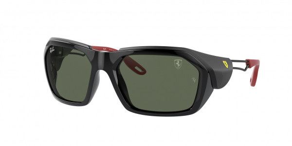 Ray-Ban RB4367M Sunglasses, F65071 BLACK DARK GREEN (BLACK)