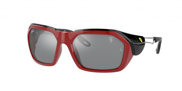 Ray-Ban RB4367M Sunglasses, F6636G RED GREY MIRROR SILVER GRADIEN (RED)