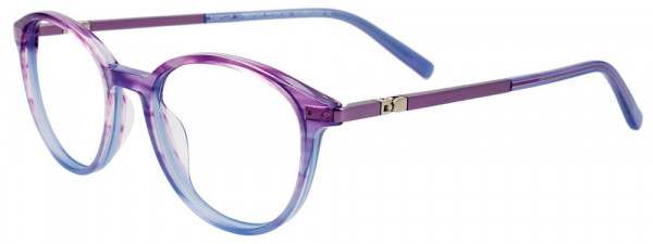 EasyClip EC581 Eyeglasses, 080 - Grad Crys Lilac & Blue/Blue