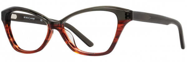 Cinzia Designs Cinzia Ophthalmic 5076 Eyeglasses, 1 - Ash / Cranberry Demi