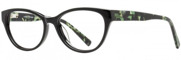 Cinzia Designs Cinzia Ophthalmic 5066 Eyeglasses, 3 - Black / Jade Demi
