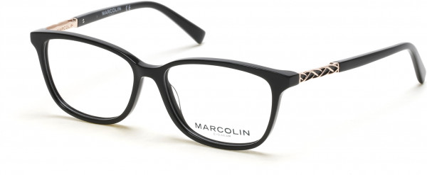 Marcolin MA5027 Eyeglasses, 001 - Shiny Black