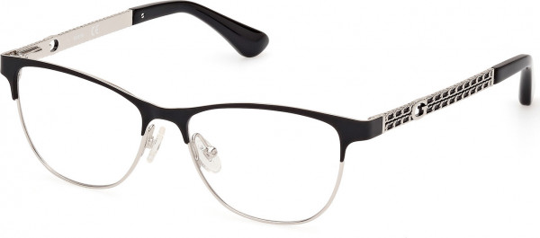 Guess GU2883 Eyeglasses, 002 - Black/Monocolor / Animal/Monocolor