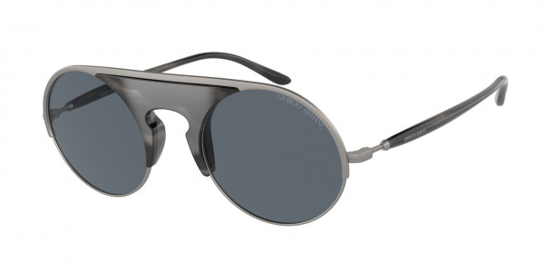 Giorgio Armani AR6128 Sunglasses, 3003R5 MATTE GUNMETAL BLUE (GREY)