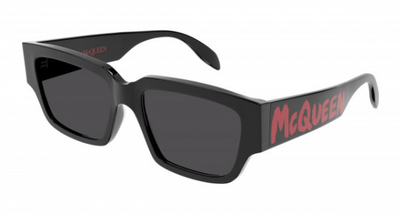 Alexander McQueen AM0329S Sunglasses, 002 - BLACK with GREY lenses